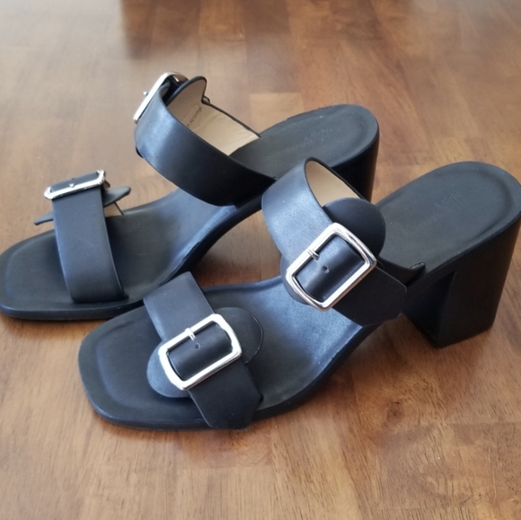 Jil Sander Navy double strap slip on EUC size 7 - Picture 2 of 5